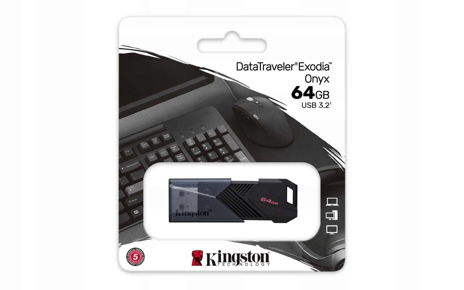 

Pendrive Data Traveler Exodia Onyx 64GB USB3.2
