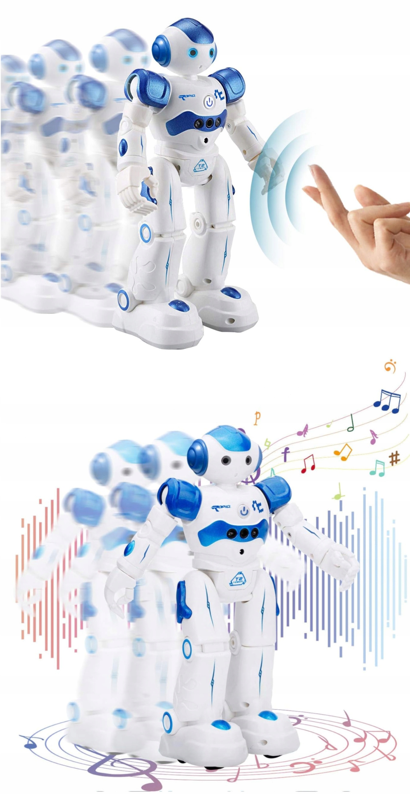 INTELIGENTNY ROBOT RC ZDALNIE STEROWNY GESTEM PILOTEM PROGRAMOWANIE PATROL Rodzaj do programowania i kodowania