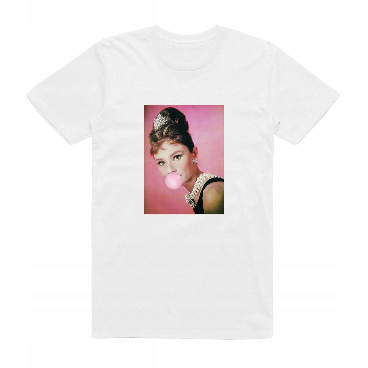 

XXL - Koszulka T-shirt Audrey Hepburn Bubble Gum