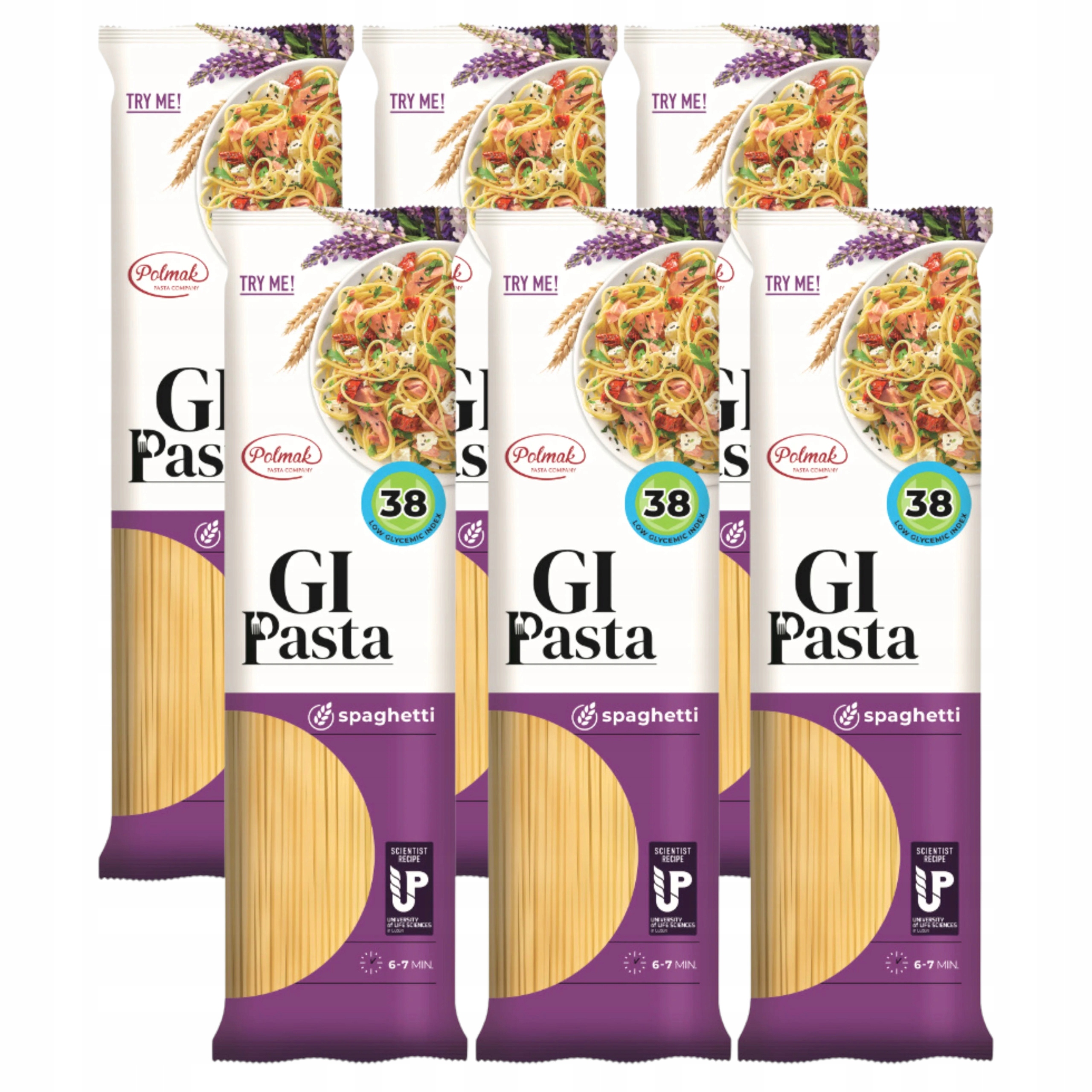 Levně Těstoviny Nízký glykemický index Spaghetti 6 x 250 g Polmak