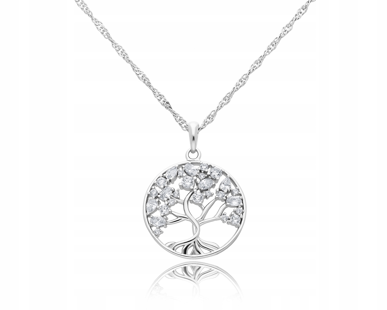 Stříbrný Řetízek Dámský S Přívěskem Stromek Štěstí délka 45 cm Stříbro 925