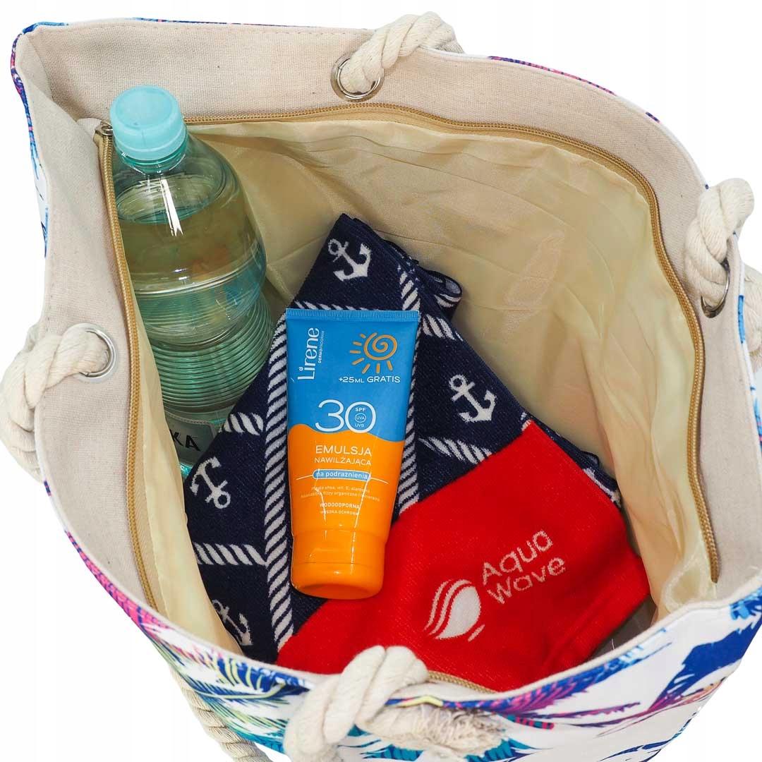 DUŻA TORBA PLAŻOWA ZAPINANA SHOPPER MIEJSKA PIKNIK Marka inna