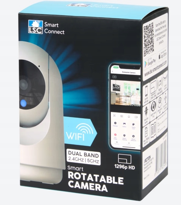 Otočná kamera Lsc Smart Connect 1296p Hd Otáčení o 355° Až 5 m wifi