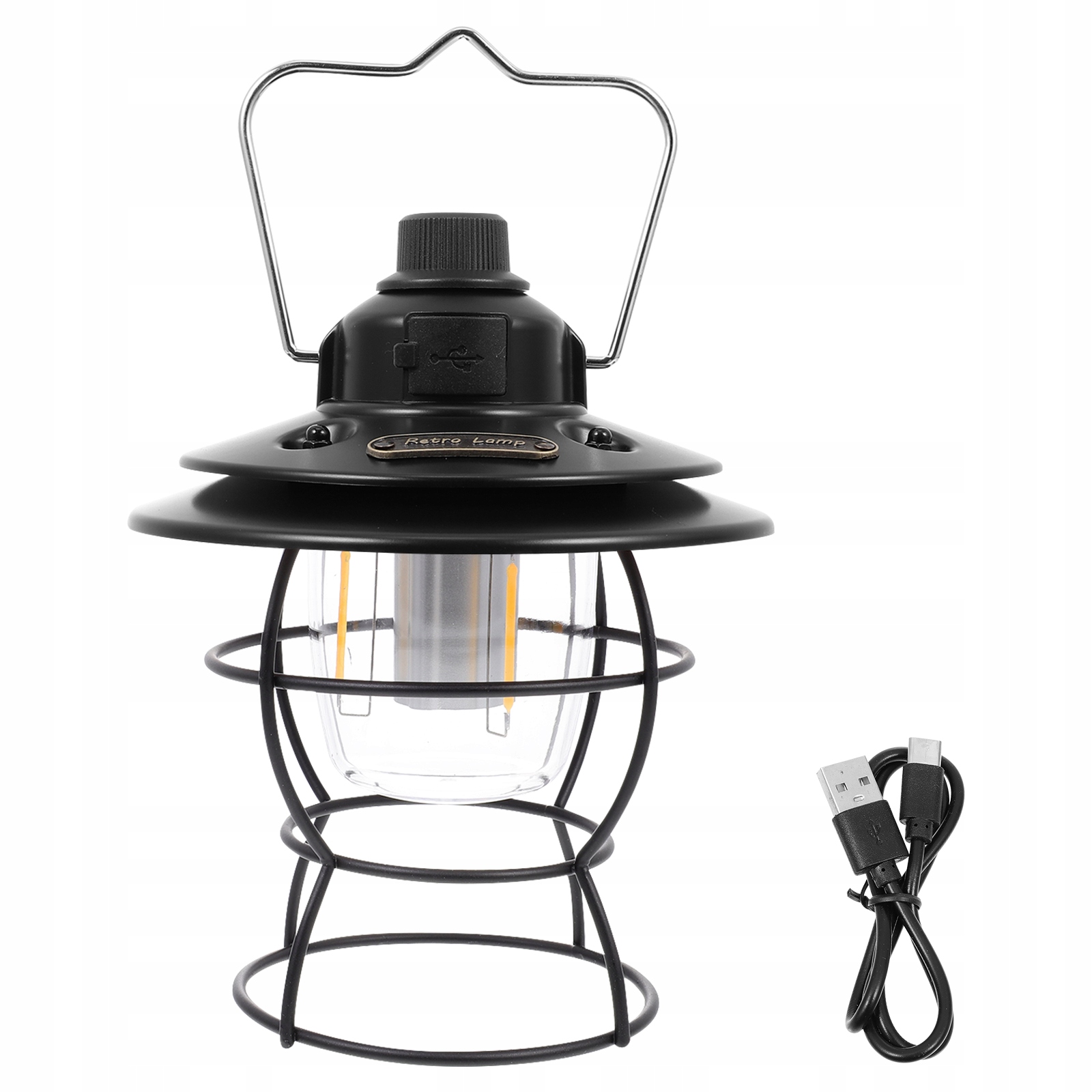 Lampa Kempingowa Led Podręczna Lampka Do Namiotu Przenośna Do Świateł Retro