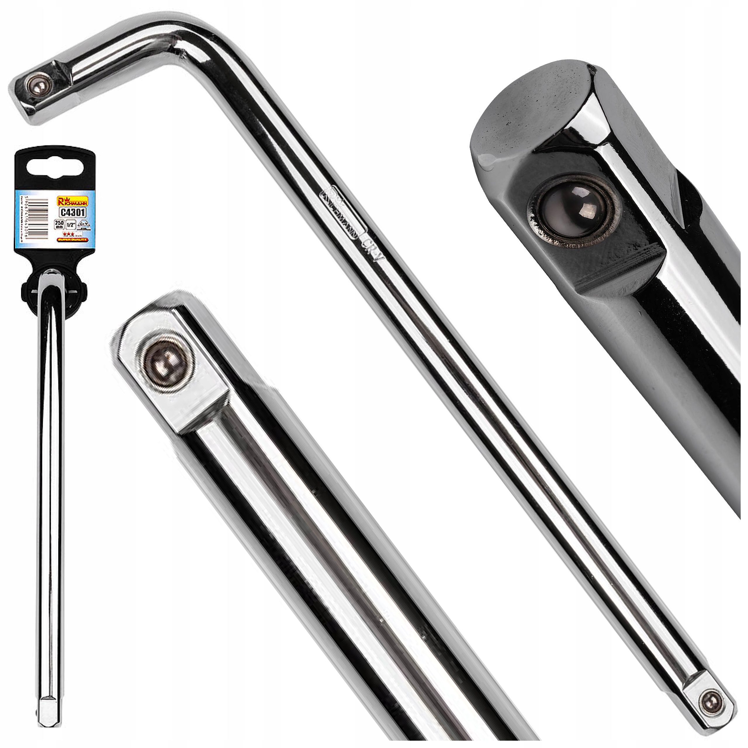 Pokrętło Fajkowe Do Nasadek Klucz Fajkowy Kół 1/2 Typ L Solidne Mocne 250mm