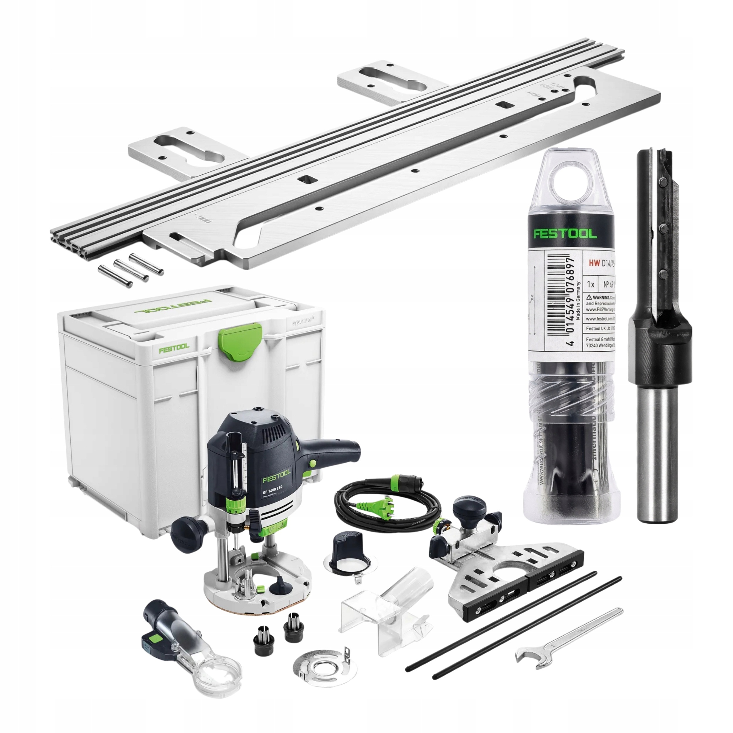 Festool Frezarka Of 1400 Led Szablon do blatów Aps Frez z płytkami Festool