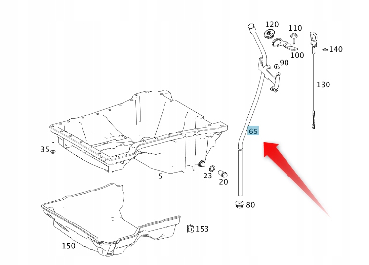 A2710108201 - МЕРСЕДЕС ОМ271 МАСЛЯНИЙ ЩУП ТРУБКА
