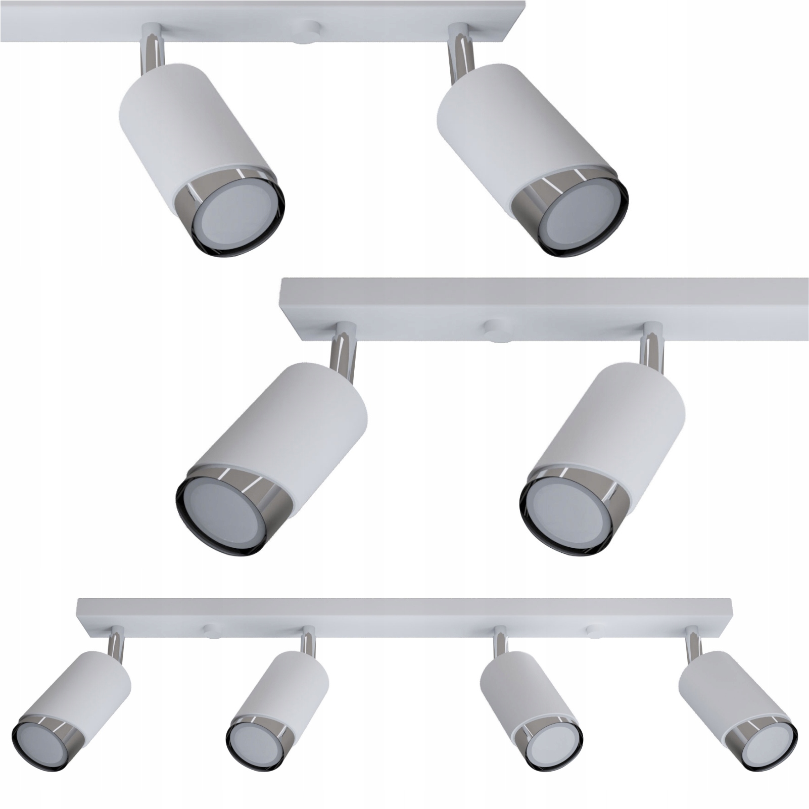 Závesná Lampa Kovová Bragi Biela Strieborná 4x GU10 stropná Stropné Svietidlo