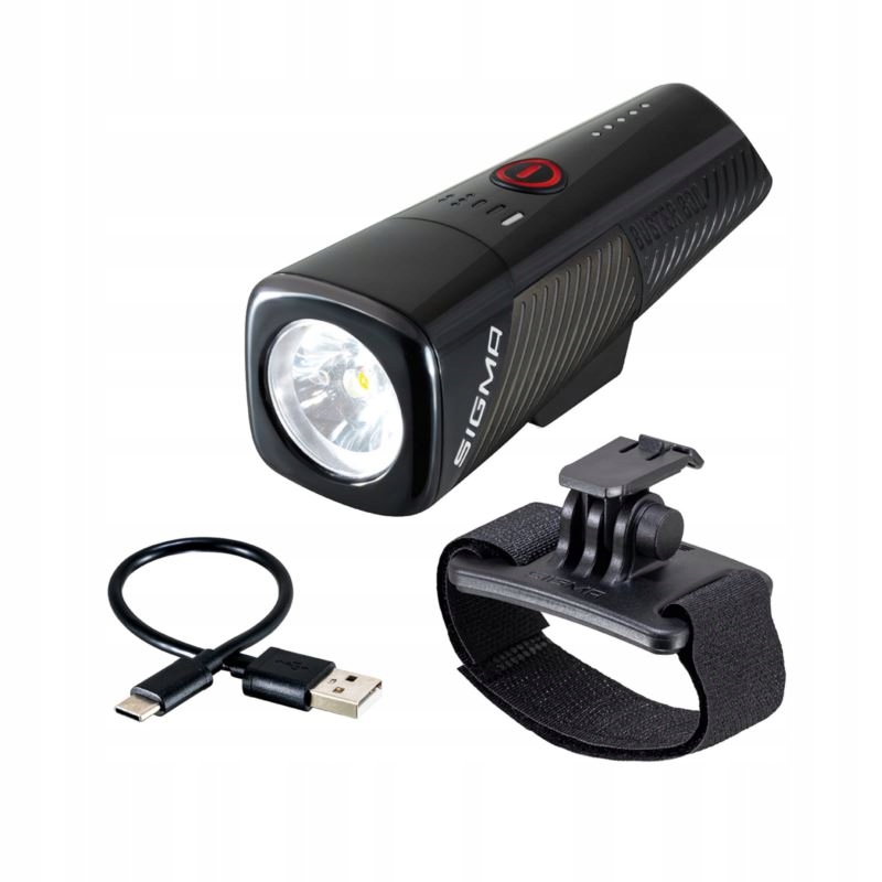 Lampka przednia Sigma Buster 800 Hl czarna na kask