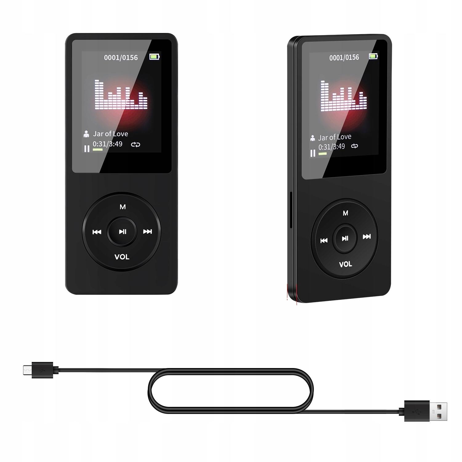 MP3 Přehrávač Rádio Diktafon Redukce Šumu 16 Gb+ Sluchátka