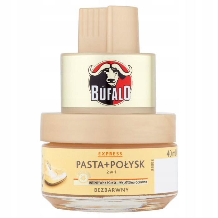 Bufalo bezbarwna 2 w 1 Pasta do butów 40 ml