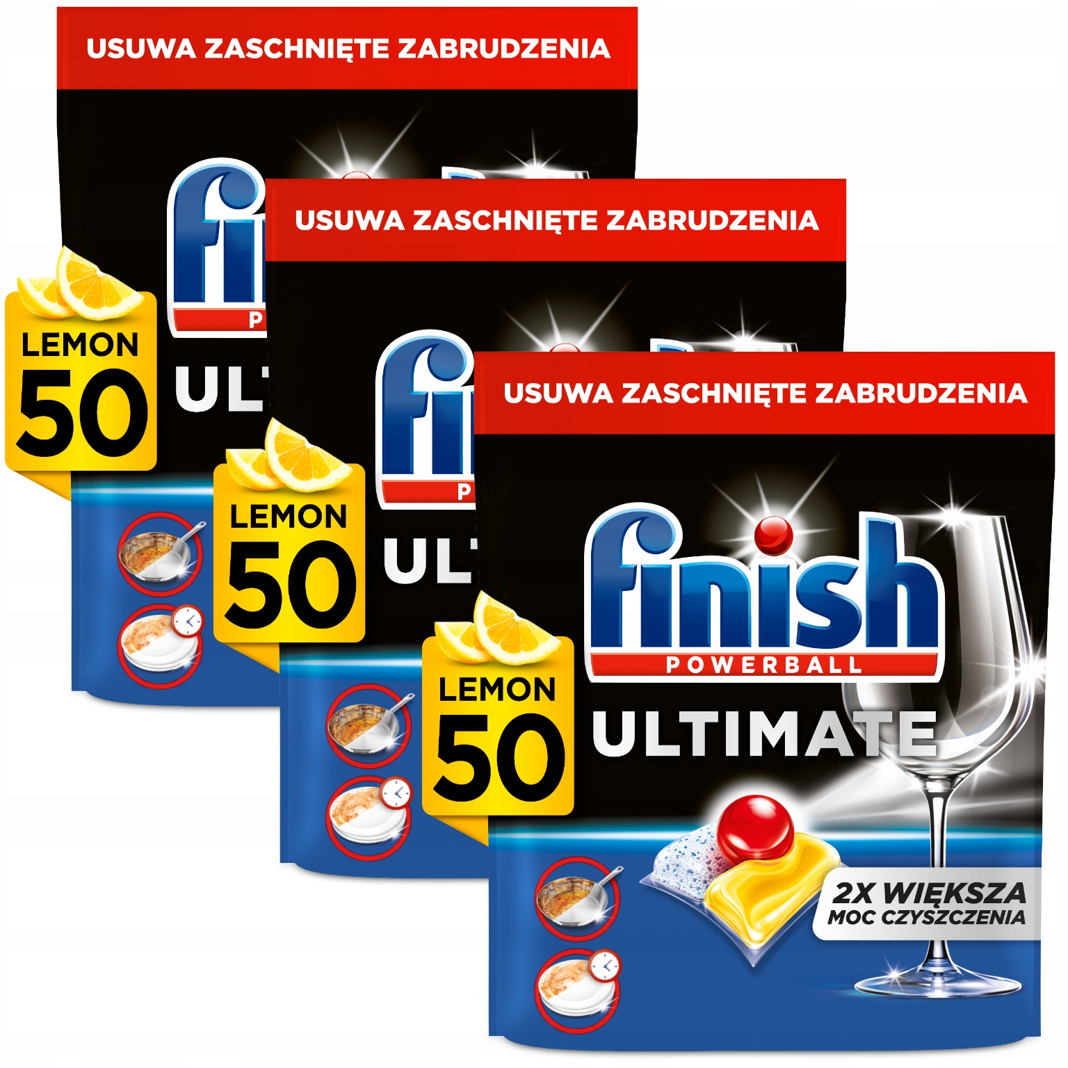 Finish Sada Ultimate Kapsle do myčky Vůně Citron 3x 50 Kusů