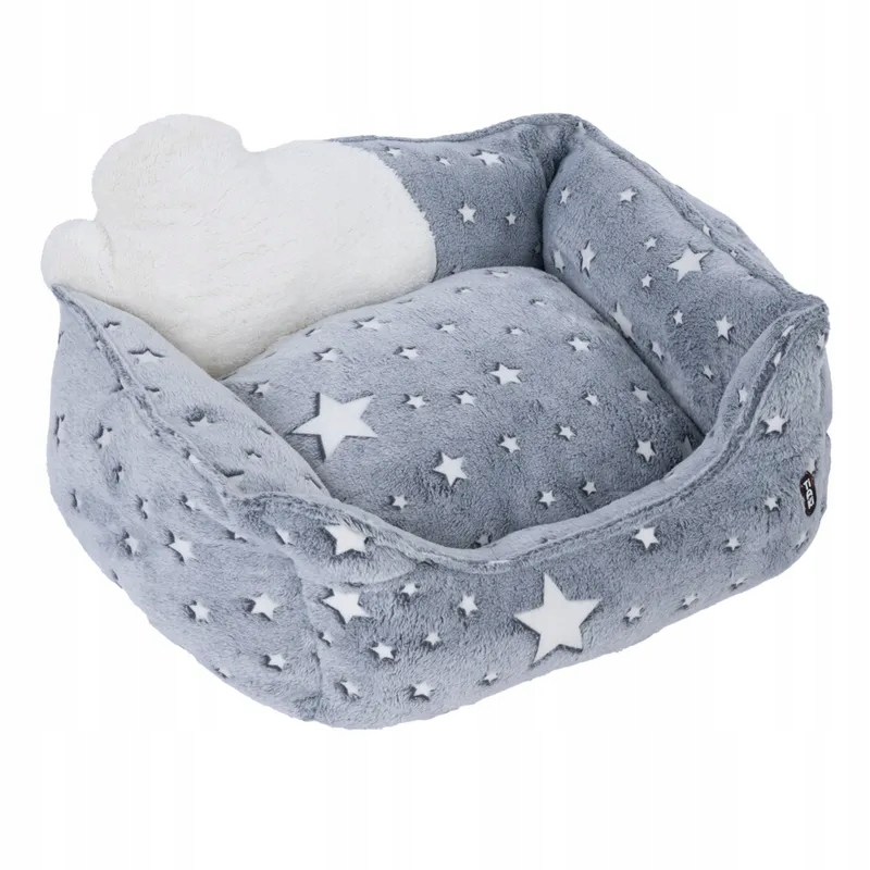 Zooplus Glowing Stars pelíšek pro psa šedý 70 cm x 50 cm