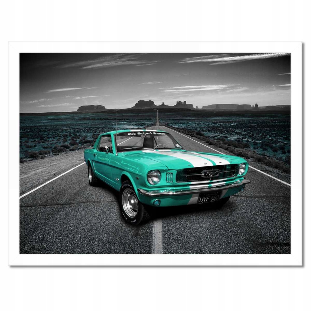 Plakáty v rámu 40x30 Tyrkysové auto Ford