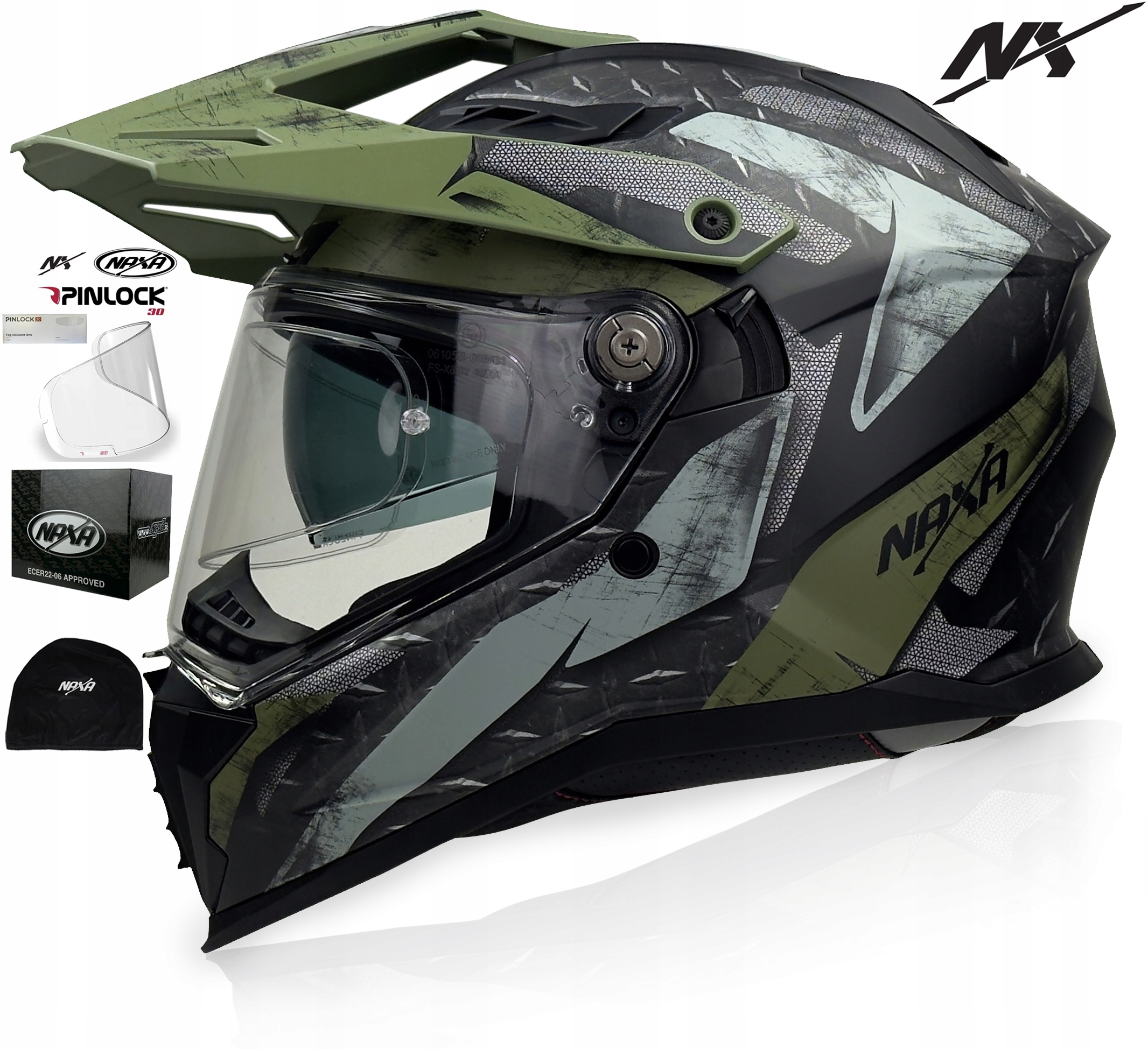 Kask Motocyklowy CO4r.M|INTERKOM Ready|blenda +pinlock Anty Para W Zestawie