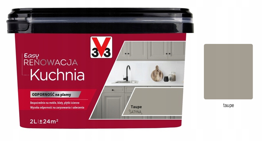 V33 Farba renowacja Kuchnia I Meble 2 L Taupe satyna
