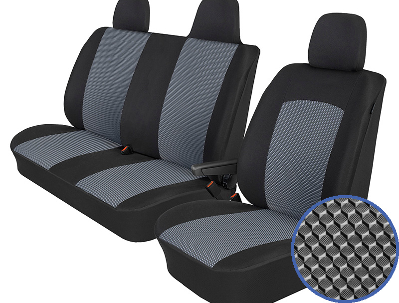 FORD TRANSIT CUSTOM 2012-2021 POKROWCE 100% TYPOWE Kolor czarny szary