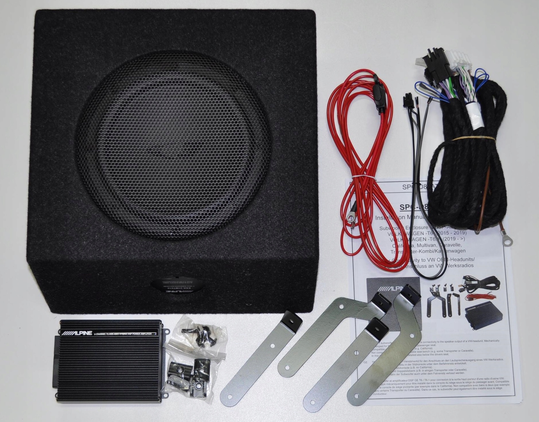 ALPINE SPC-D84AT6 SUBWOOFER + 6-KAN WZMACNIACZ + DSP VOLKSWAGEN VW T6 T6.1 Marka Alpine