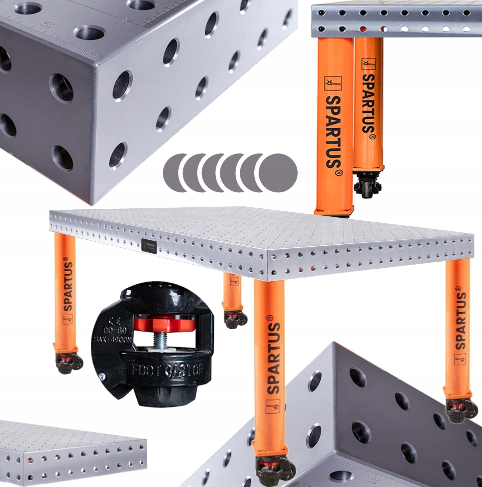 Profesionální Svařovací Stůl Spartus Hermes 3D 2000x1000x100 mm D16 4 Nohy