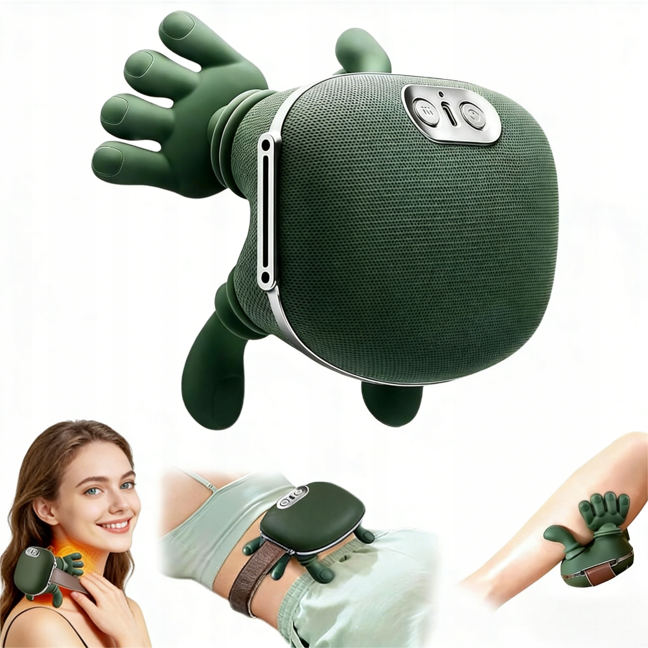 Bioniczny Masażer Łapki 3D Do Karku Szyi Ramion Łydek Podgrzewany Masażer