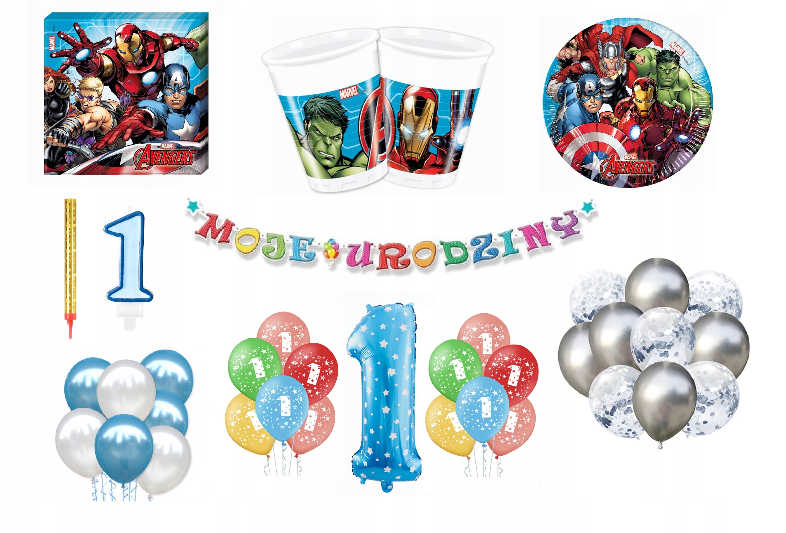 

Zestaw Avengers 1 Urodziny Balony