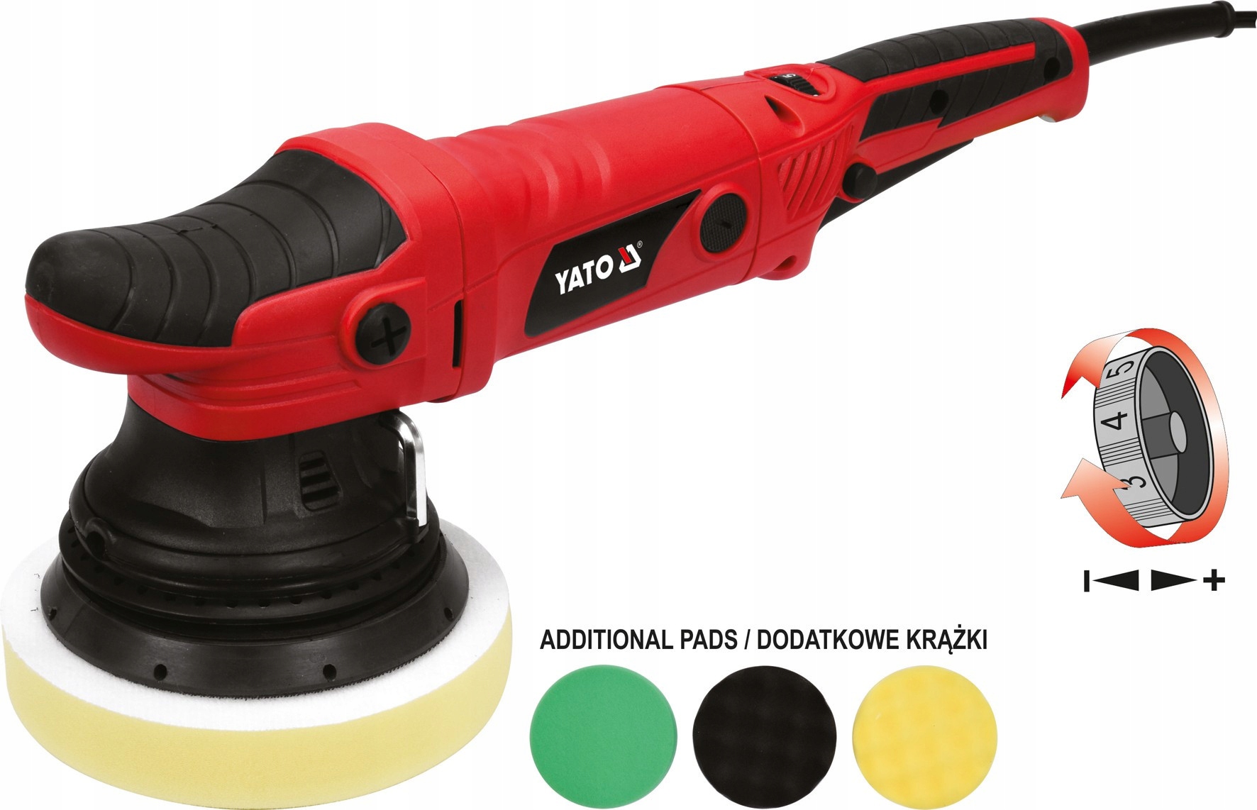 YATO YT-82200 PROFESJONALNA POLERKA MIMOŚRODOWA Zasilanie sieciowe