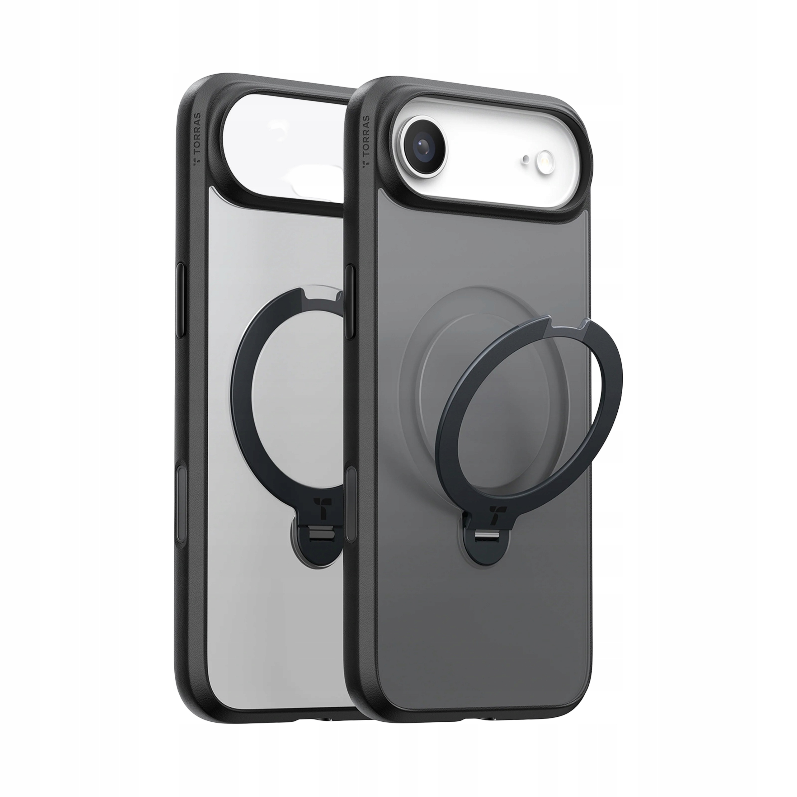 Etui iPhone 17 Air Case Torras Ostand Q3 Spin MagSafe, Obsidian Black