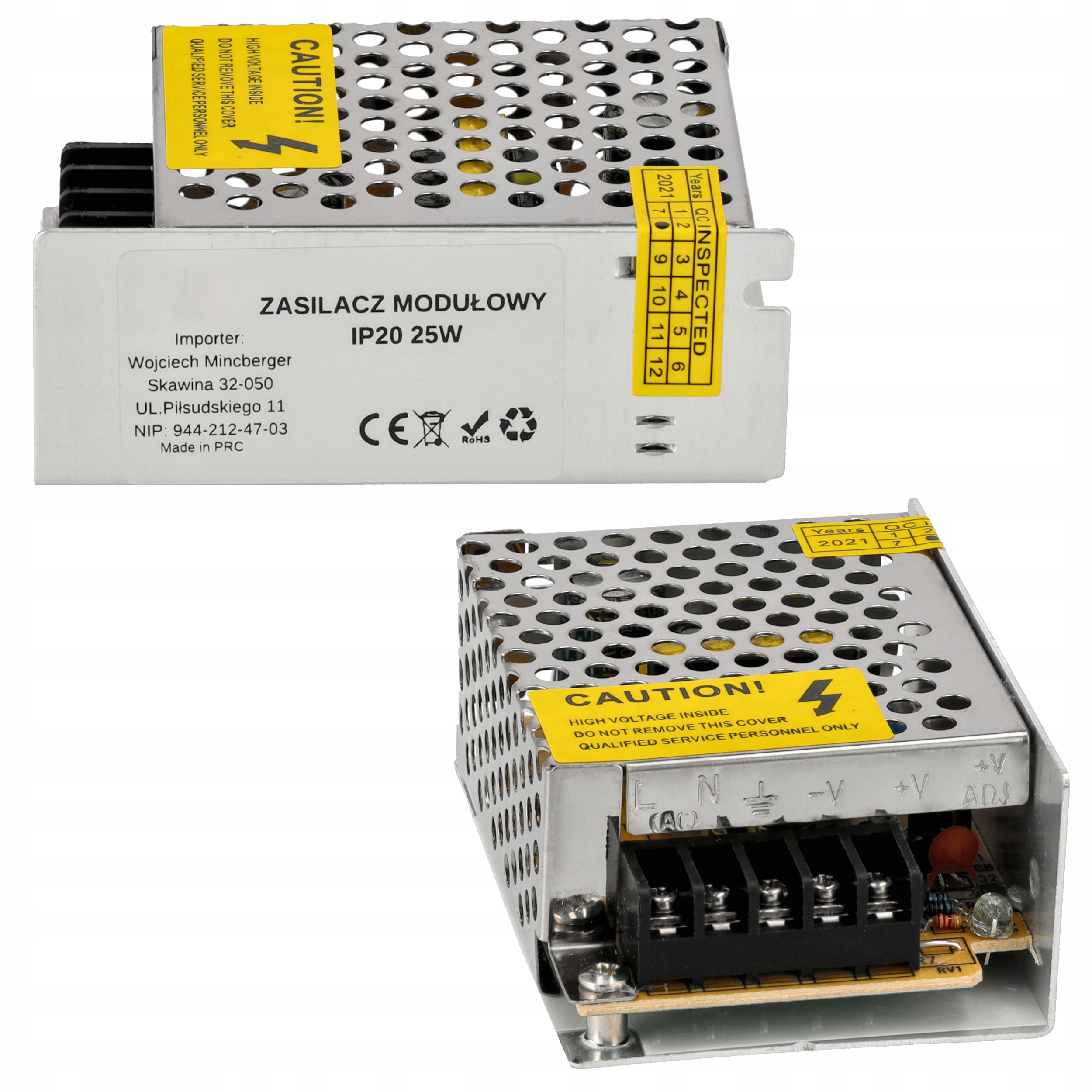 

Zasilacz Led do taśm modułowy 2,1A 25W 24W 12V