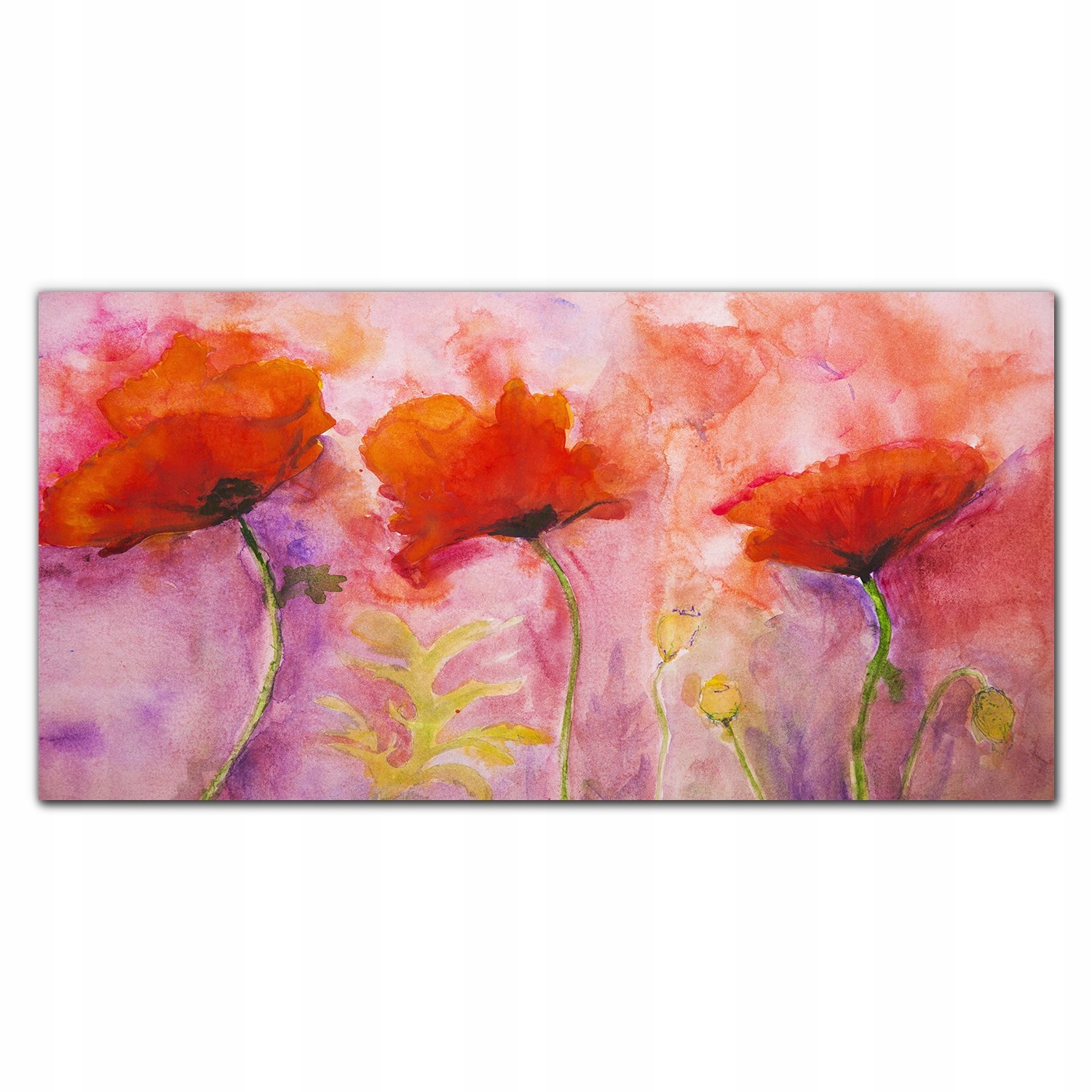 

Fotoobraz na prezent 120x60 Kwiaty maki czerwony