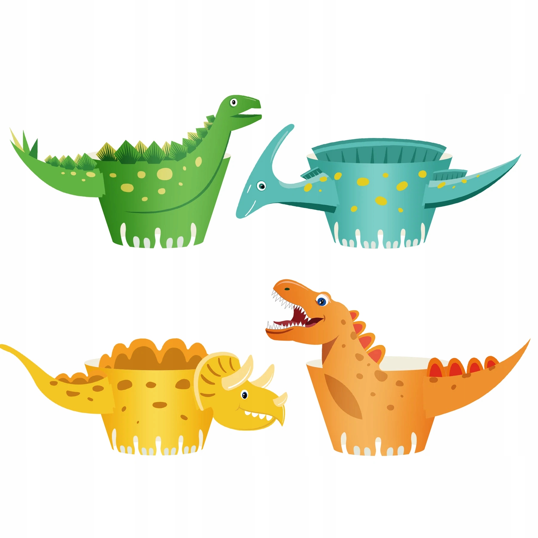 

Owijki na muffinki Dinozaury, 8 szt.