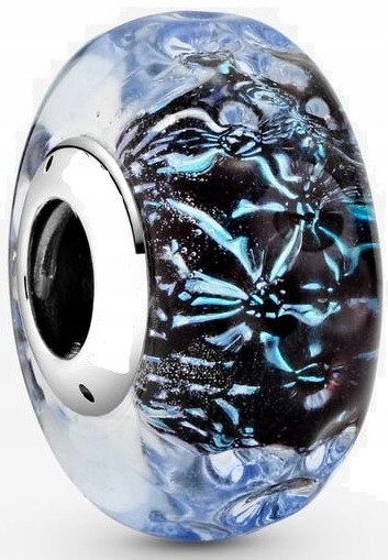 

Charms Granatowe fale Murano S925
