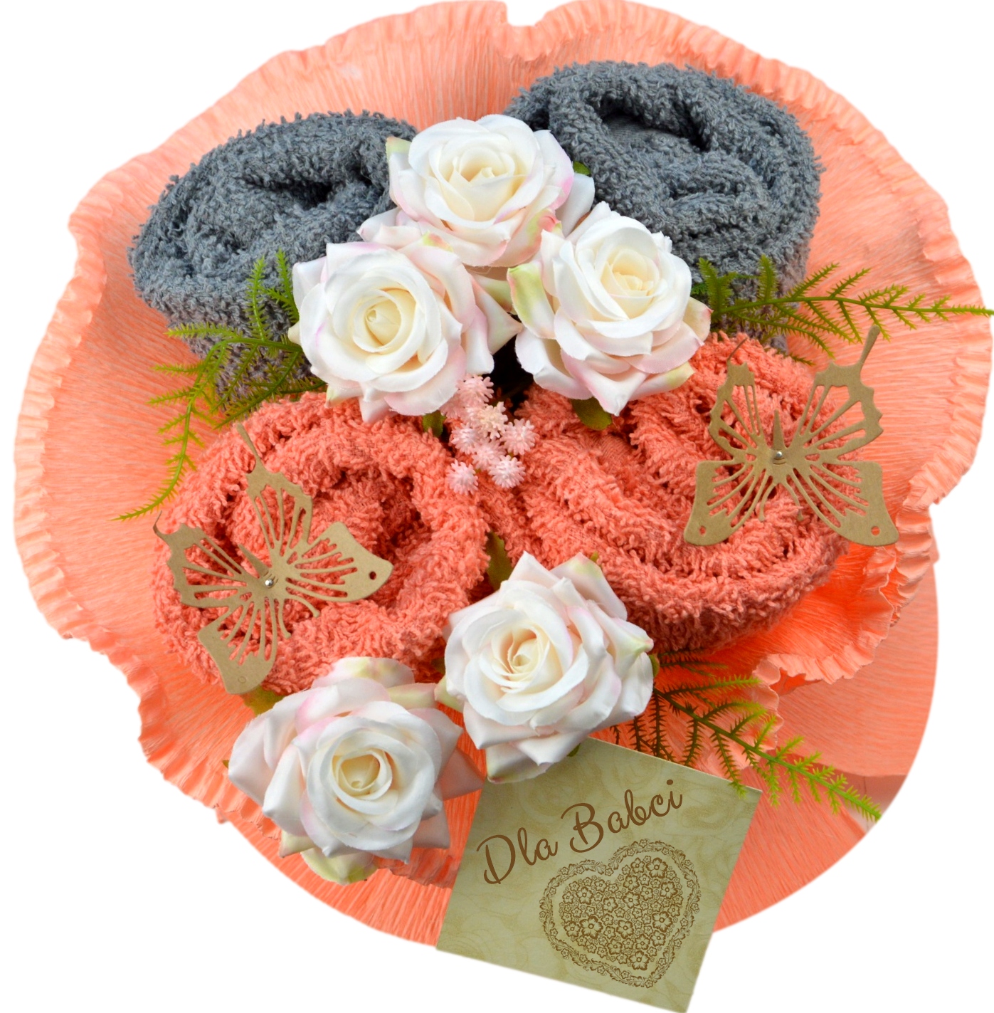 Kytice z ručníků a jmenin Svátek Matek Babičky Narozeniny 50 30 40 70 Dárek