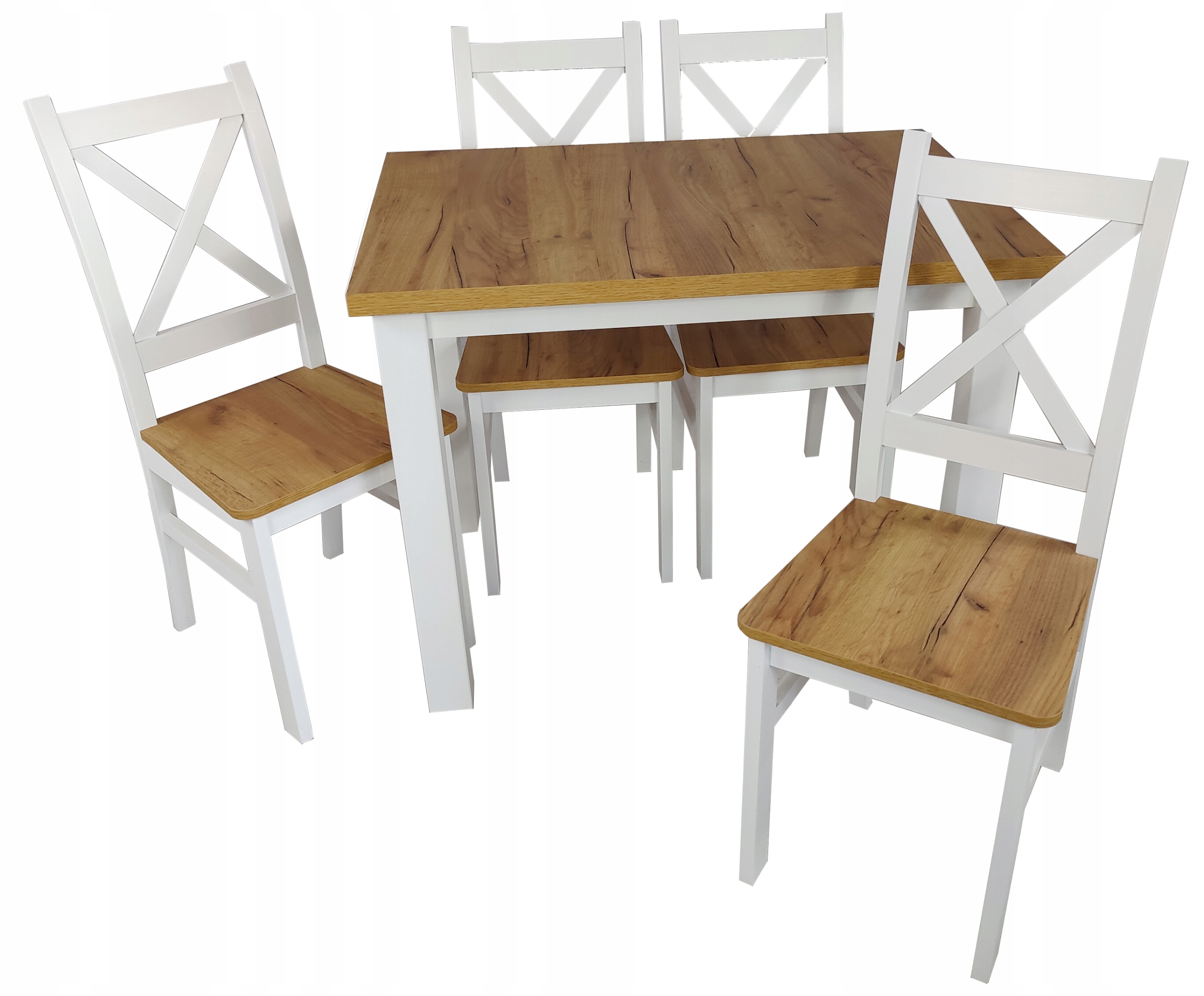 Stół mały 70x100 do kuchni Biały + Dąb Craft LOFT Kolekcja Stół F