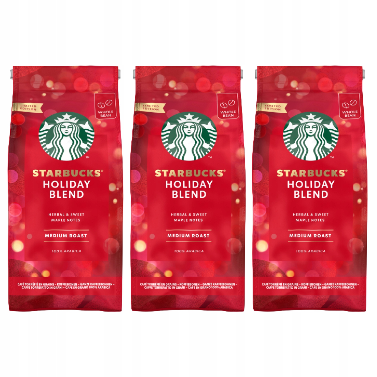 STARBUCKS Holiday Blend Kawa ziarnista 3x 190g 12742366858 Allegro.pl