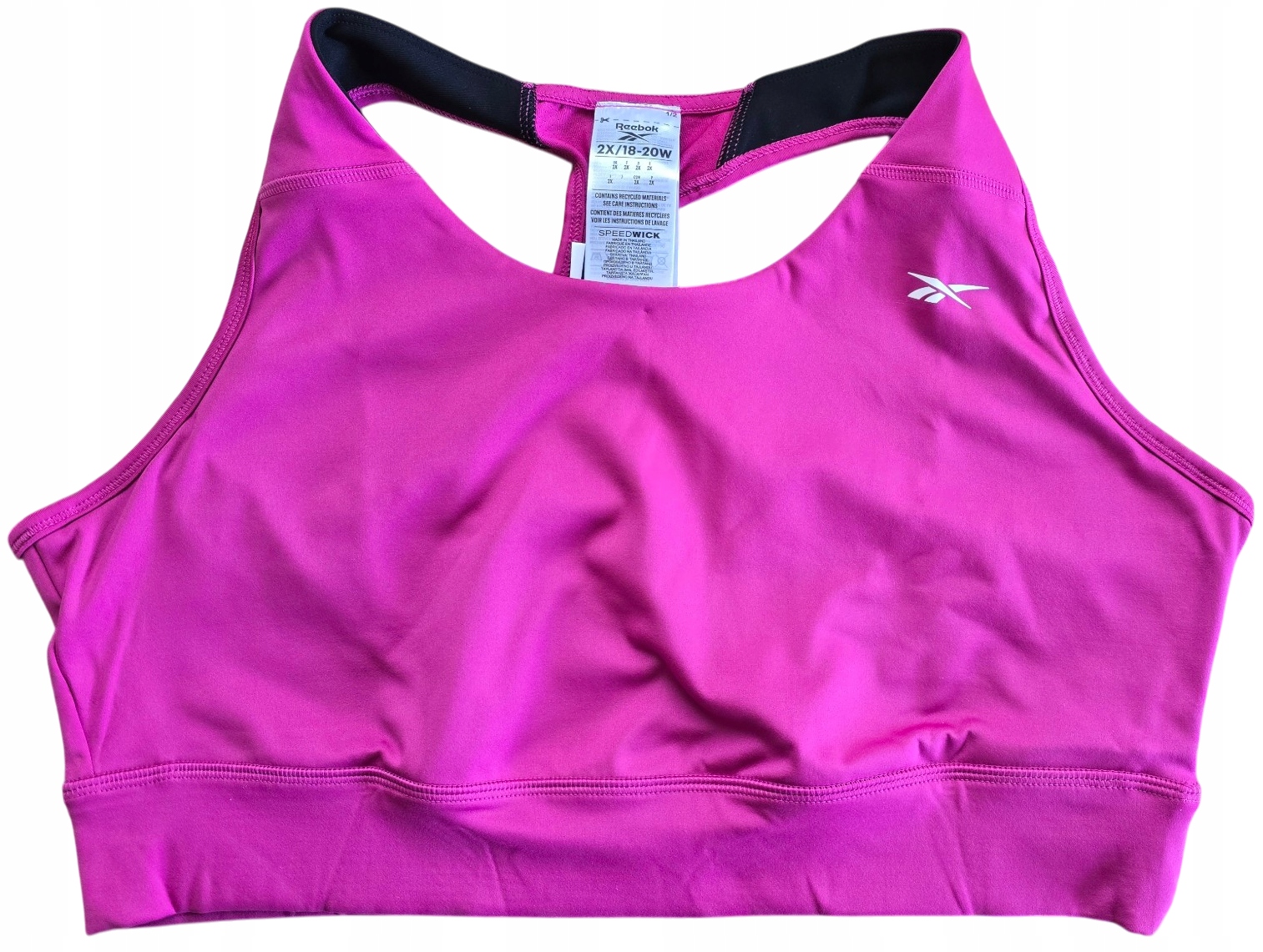 Reebok biustonosz sportowy Re Bra In róż trening fitness rozmiar 2X