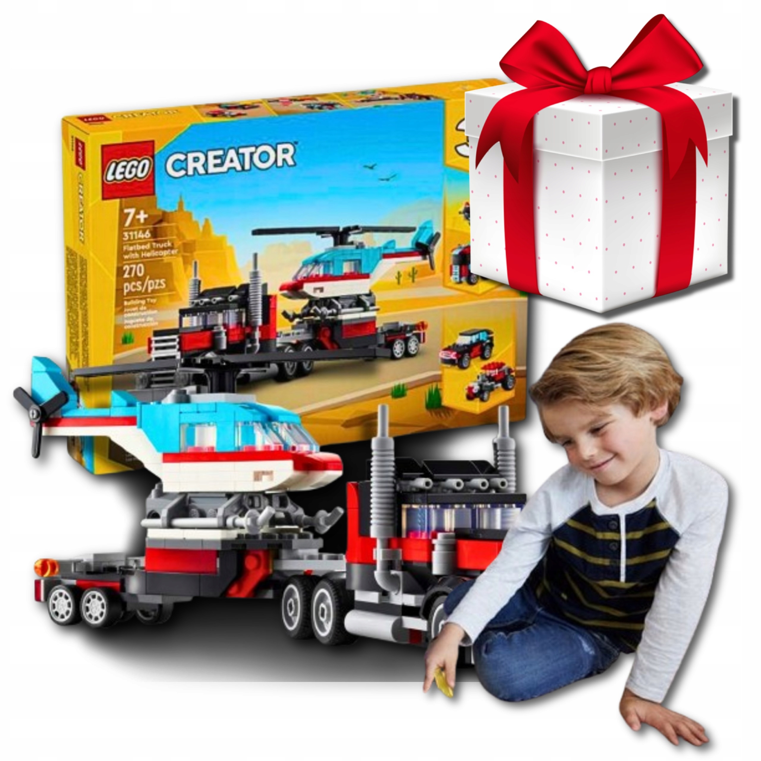 Lego Creator Ciężarówka I Helikopter klocki Zestaw dziecka 3w1