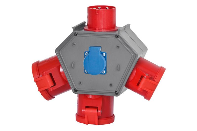 Silový rozbočovač 16A/5P gn.16A/5P, 2x32A/5P