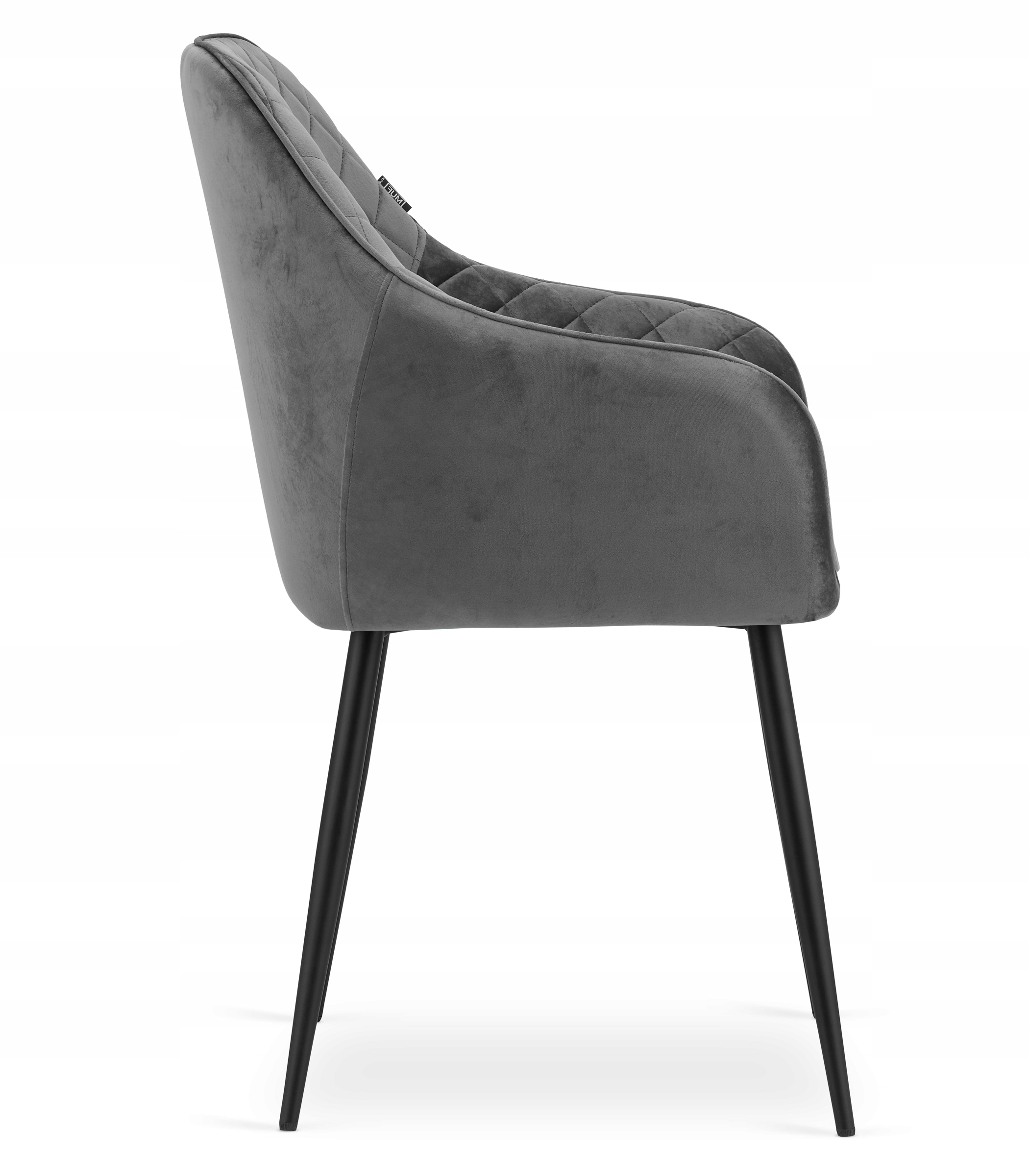 Krzesło TULSA aksamitne tapicerowane NOWOCZESNE Wysokość siedziska 48 cm