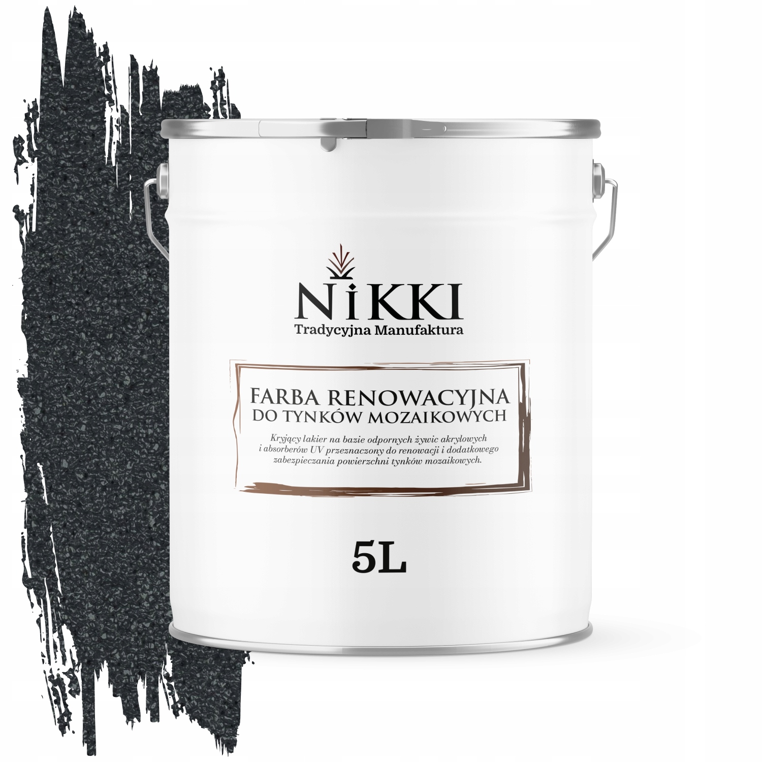 Renovačná farba na mozaikovú omietku 5L Rýchla obnova Antracit RAL7016