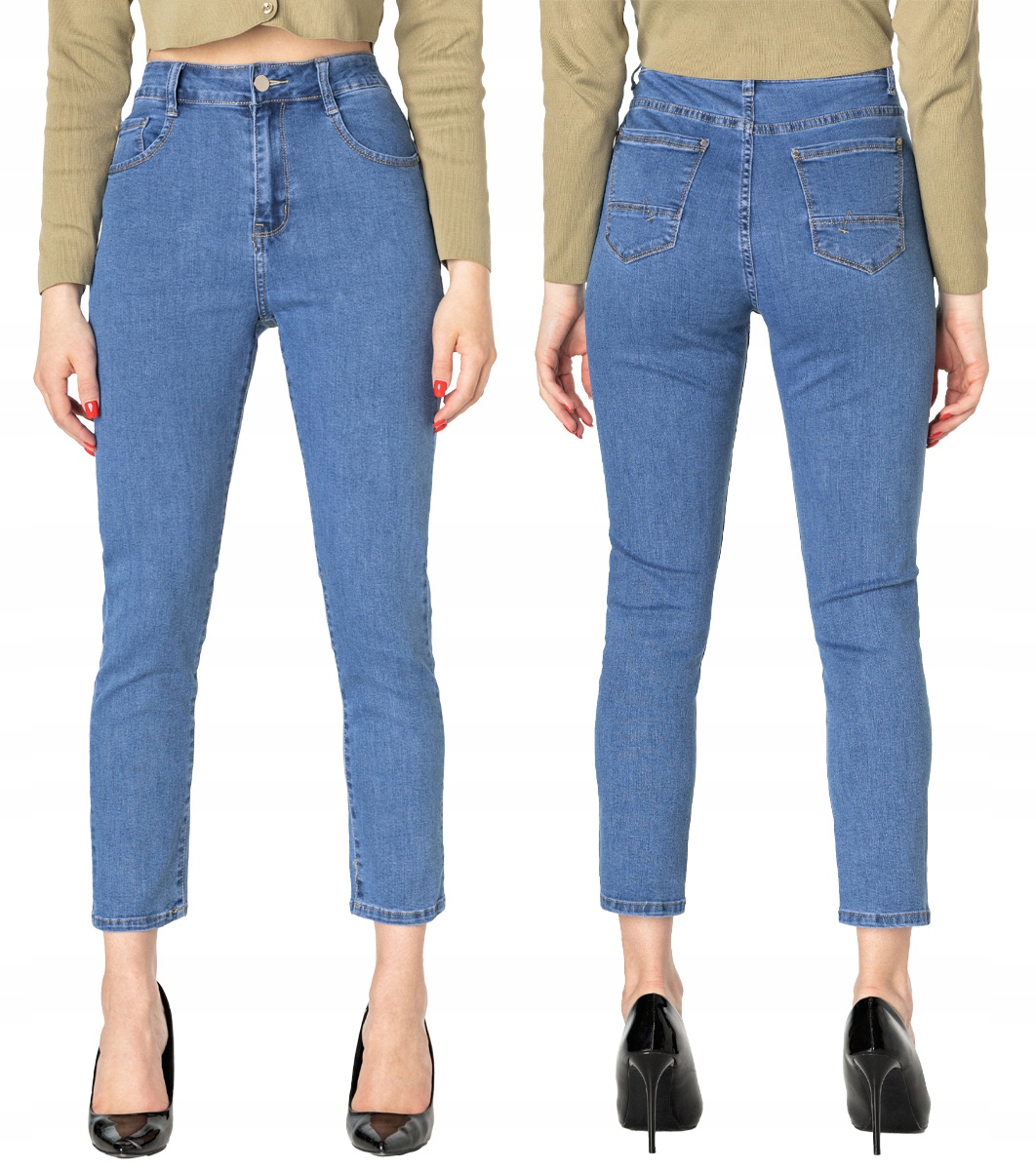 

Jasne Jeansy Rurki Spodnie Damskie Strecz 2027 W32