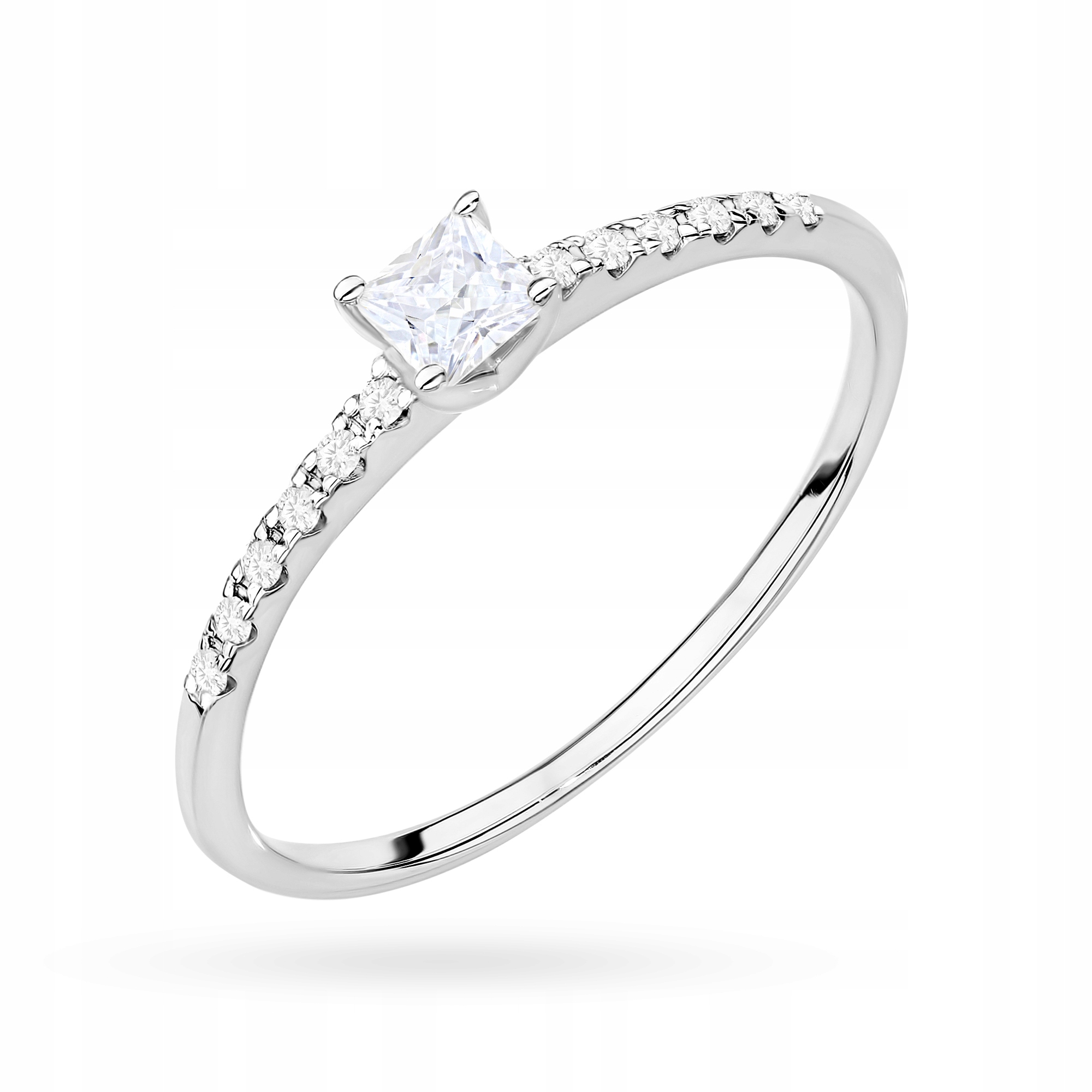 Klasický Zlatý Prstýnek pr 585 14k Laboratorní diamanty 0,21ct Gravírování