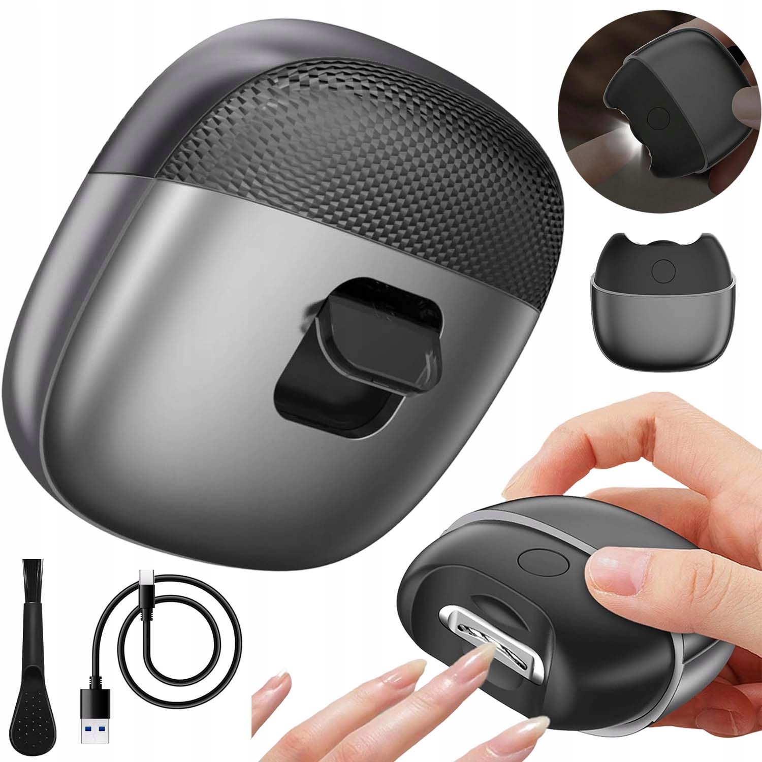 2v1 Pilník Na Nehty Elektrický Přenosný Pro Miminka S Usb Tichý