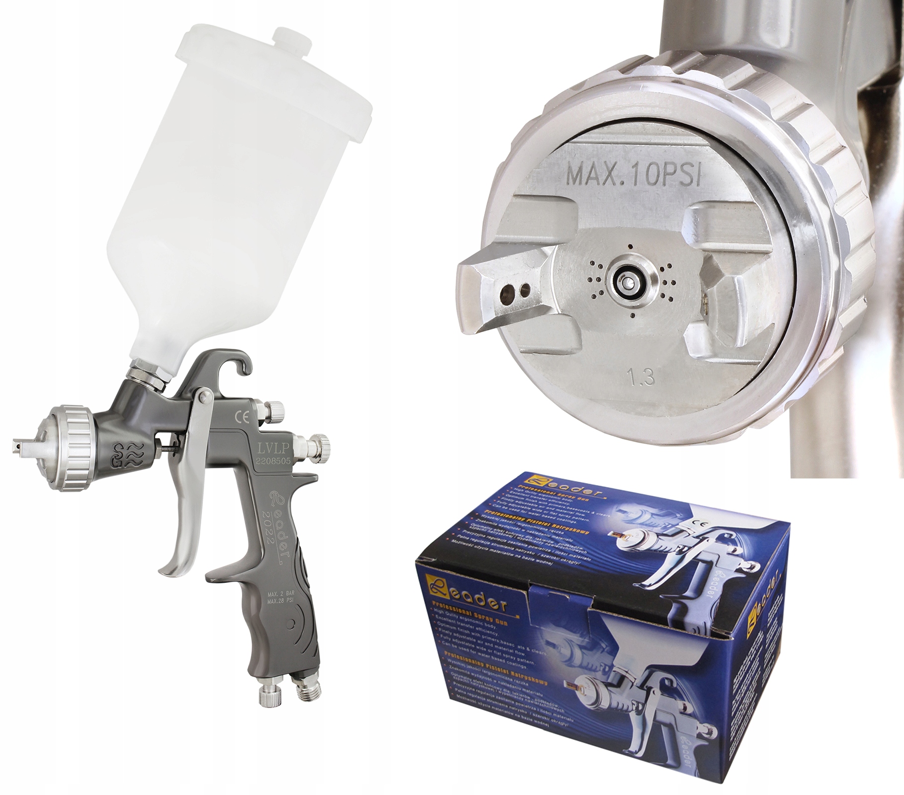 

Pistolet lakierniczy Leader Lvlp dysza 1,3 mm