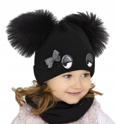 

Czapka Komin Zimowy Dziewczęcy 50-54 4-8 L