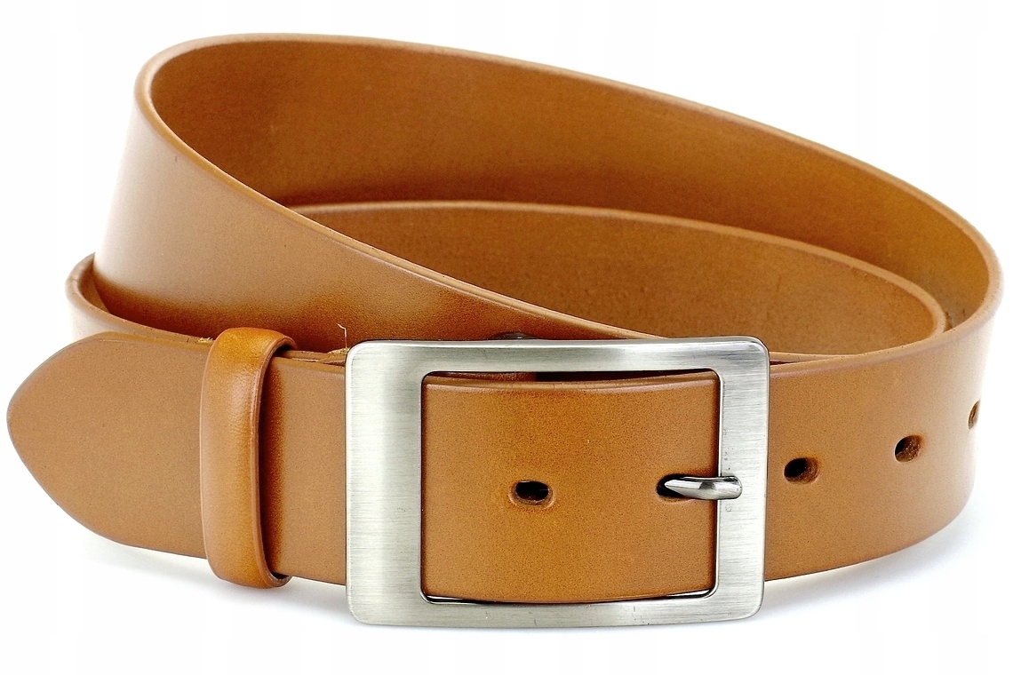 

Damski Pasek Skórzany 4cm Skóra koniak Klasyk #1