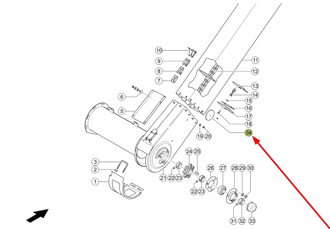 25033320 Odblask ostrzegawczy Producent części Claas