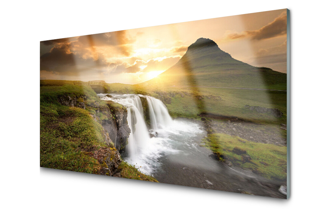 

Panel szklany Płytka Góry Wodospad 120x60 + Klej