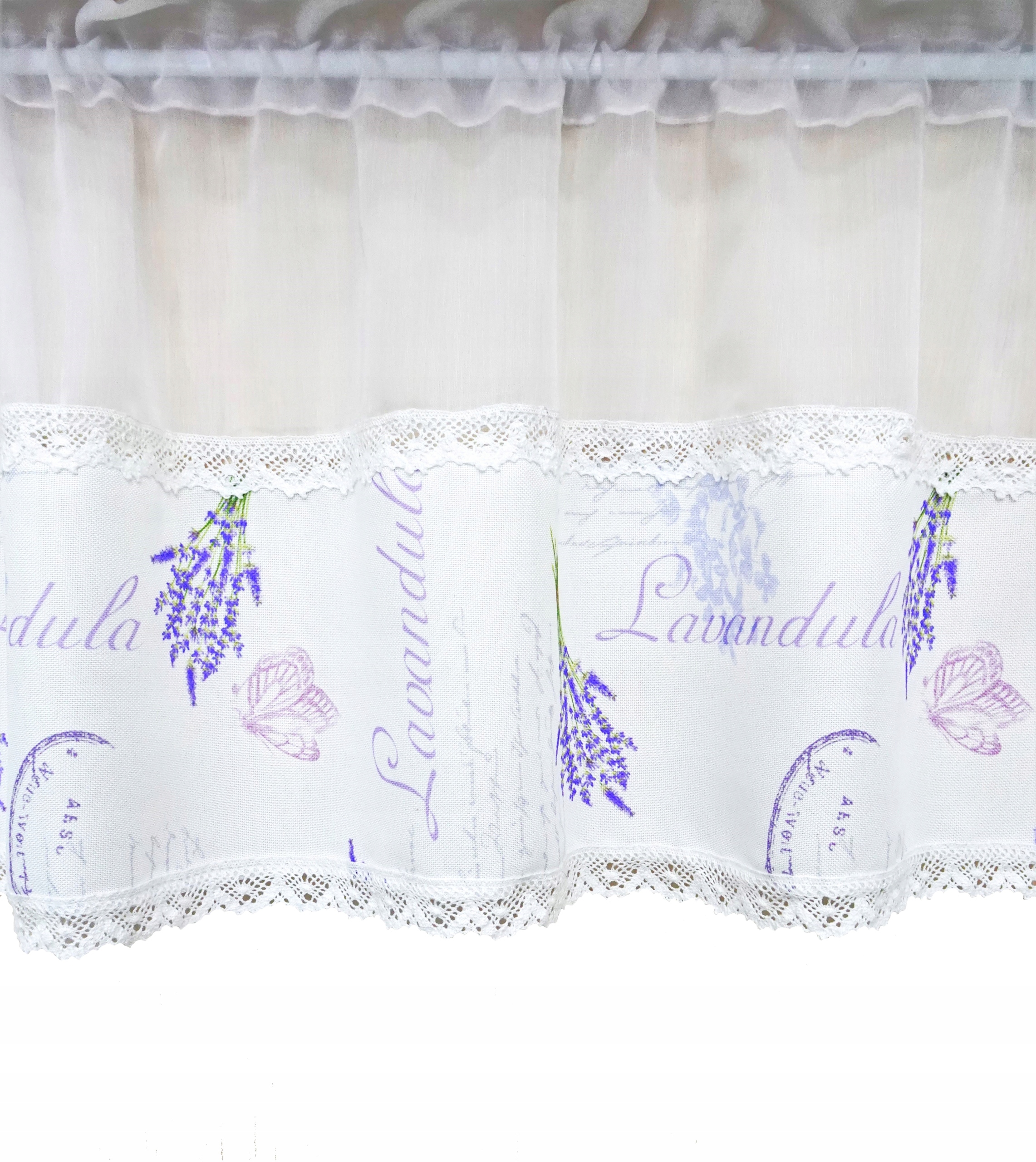 

Firana do kuchni zazdrostka Lawenda 40x150