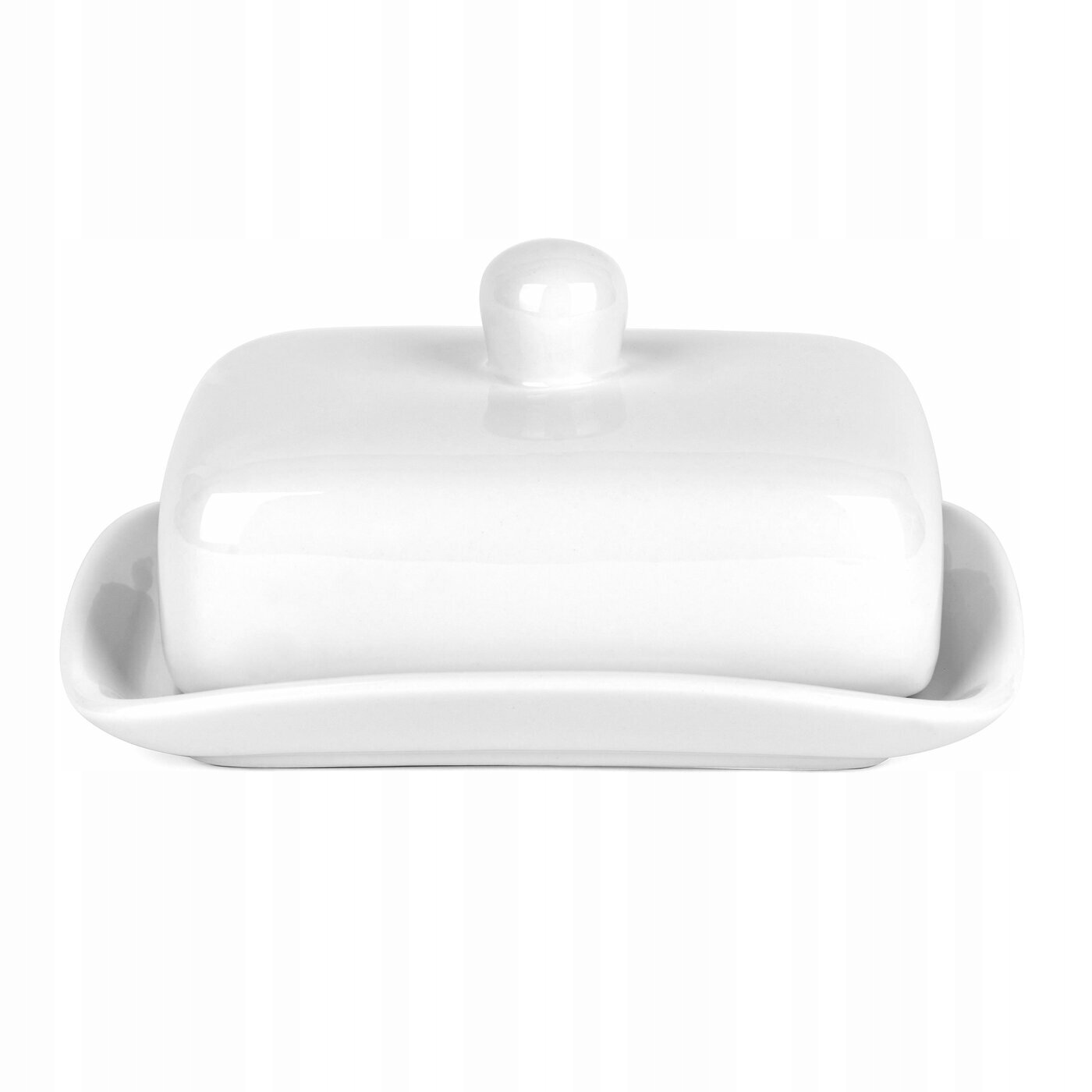 MASELNICA MASELNICZKA POJEMNIK NA MASŁO BIAŁA CERAMICZNA