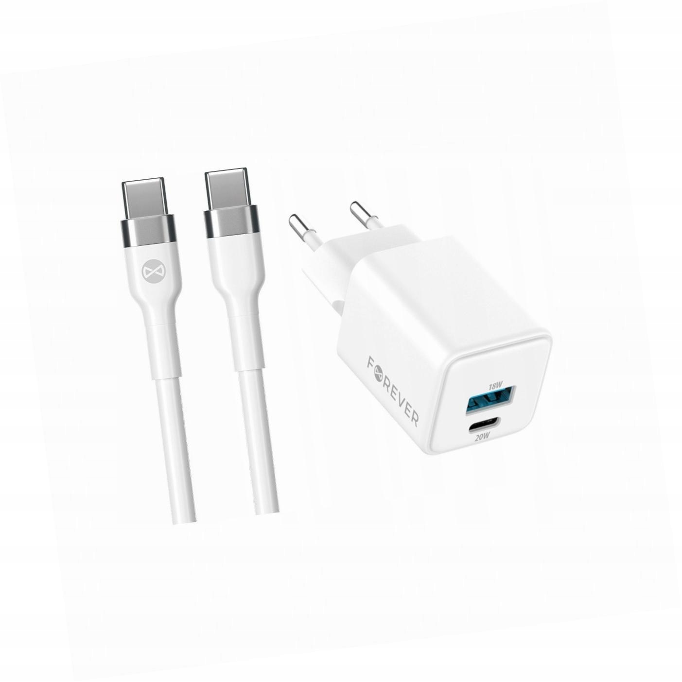 Szybka ładowarka GaN 20W 2 wejścia długim z kablem 2m do Xiaomi 11T Pro 5G